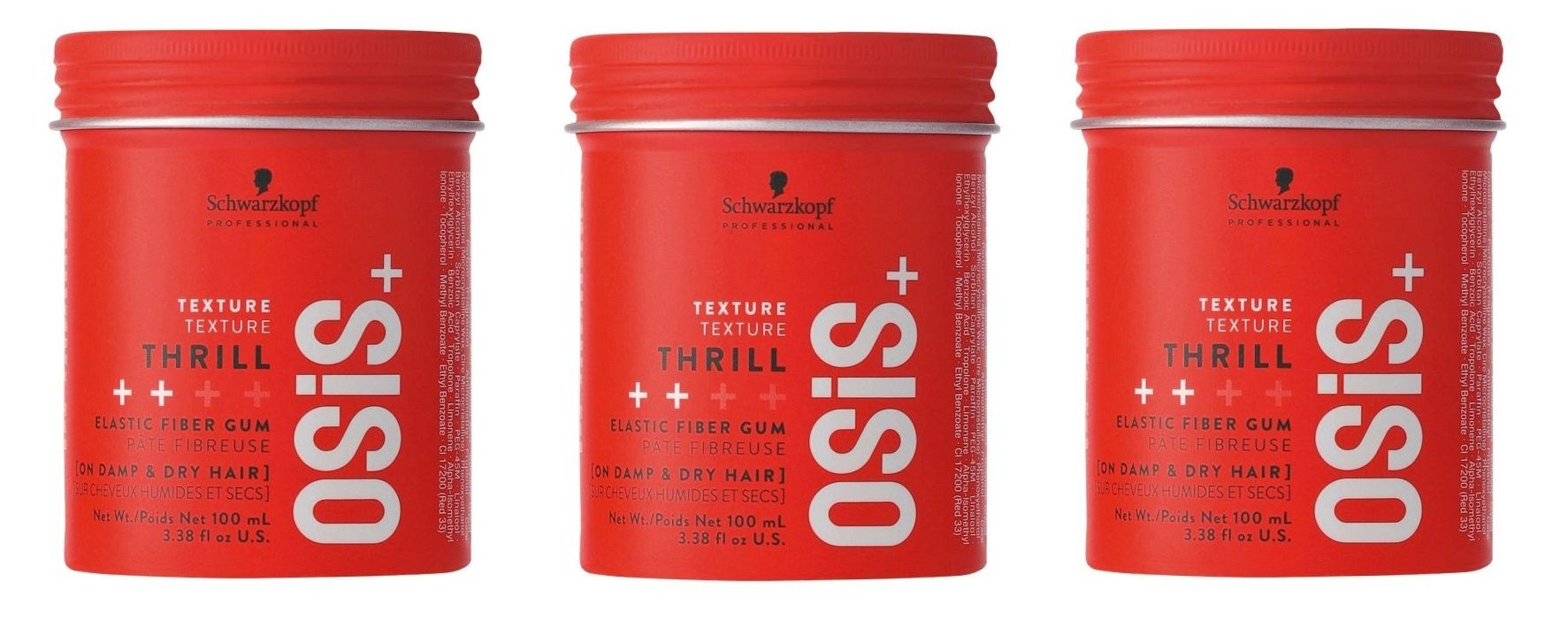 Schwarzkopf Osis Thrill Fibre Gum, 3 x 100 ml VOORDEEL PAK!