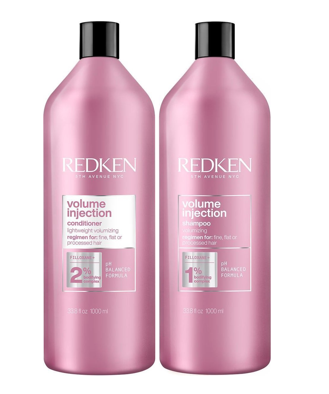 Redken Volume Injection Shampoo 1000ml + Conditioner 1000ml