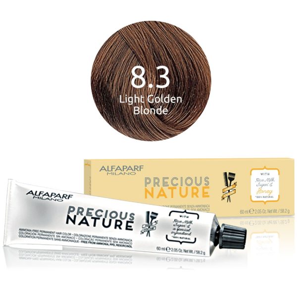 Alfaparf - Precious Nature - Ammonia-Free Permanent Hair Color - 8.3 - 60 ml