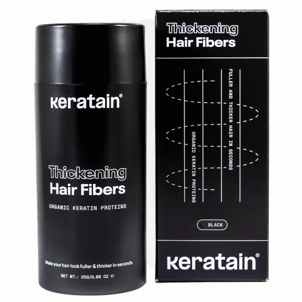 Keratain - Thickening Hair Fibers - Black - 25 gr