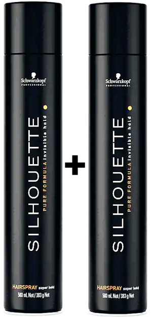 Schwarzkopf Silhouette Hairspray Super Hold, 2 x 500ml VOORDEEL PAKKET!