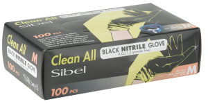 Sibel Nitrile Handschoenen ZWART, 100 Stuks, MEDIUM