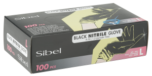 Sibel Nitrile Handschoenen ZWART, 100 Stuks, LARGE