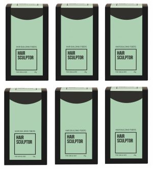 Hair Sculptor Hair Building  Zwart Fibres 6 Stuks VOORDEEL PAKKET!