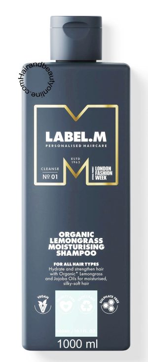 Label.M Lemongrass Organic Moisturising Shampoo, 1000 ml