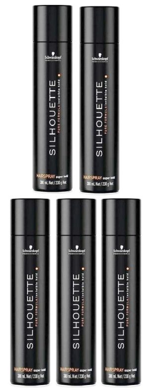 Schwarzkopf Silhouette Hairspray Super Hold, 5 x 300ml VOORDEEL PAKKET!