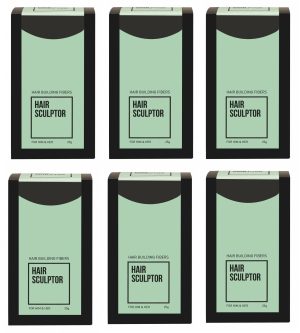 Hair Sculptor Hair Building Donker Bruin Fibres 6 Stuks VOORDEEL PAKKET!