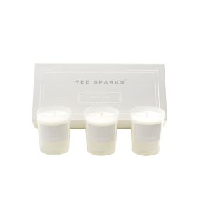 Ted Sparks Fresh Linen Mini Candle Gift Set