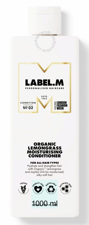 Label.M Lemongrass Organic Moisturising Conditioner, 1000 ml