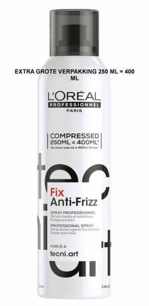 L'Oreal Tecni Art Fix Anti Frizz compressed  250 ml = 400ml